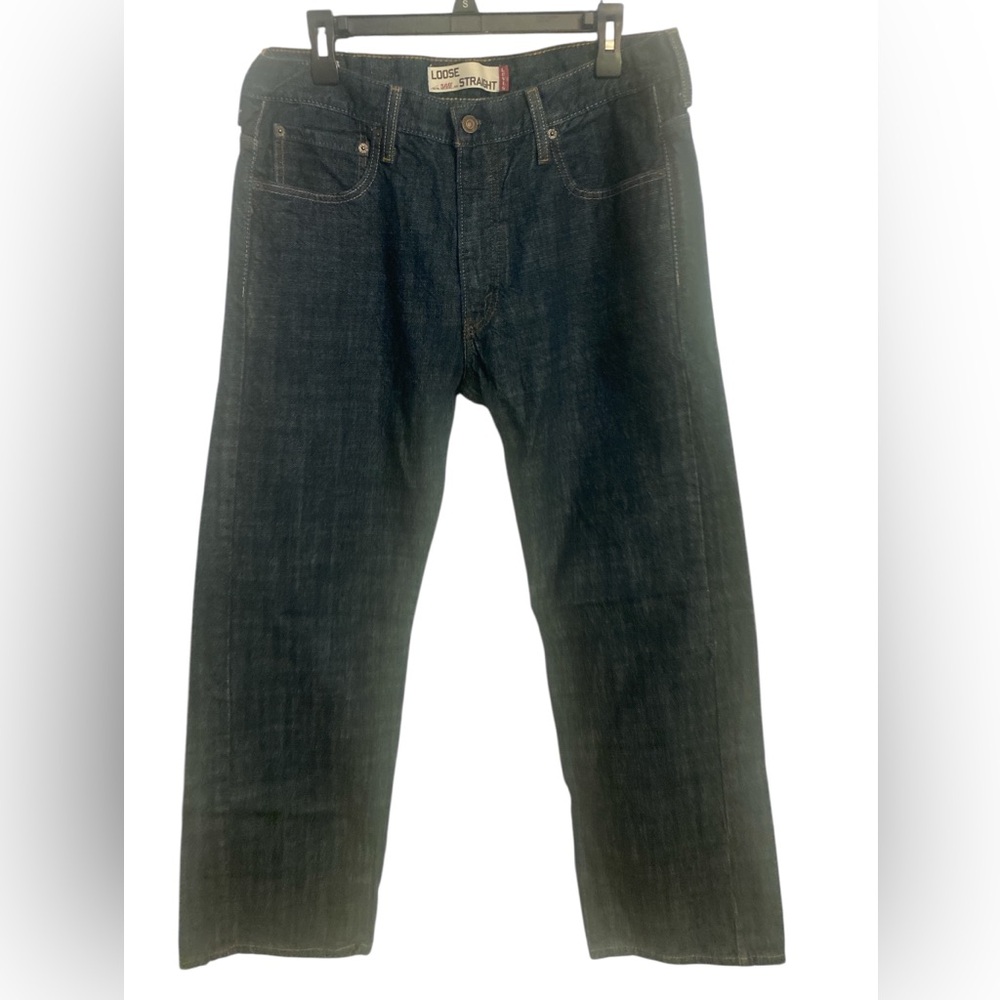 Levi's 569 Loose Straight Fit Jeans - Dark Blue EUC 34x30